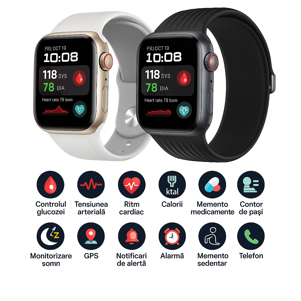 Smartwatch Y68 | Monitorizare Inteligentă | Meniu în română